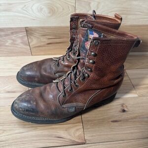 Justin Original Workboot Mens Sz 10 Leather USA Made  Work Boot